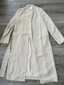 Hugo Boss Elegant Long Wrap Coat Womens 2 Beige - Picture 1 of 12