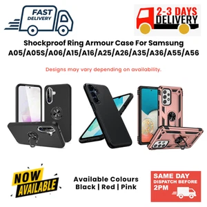 Stoßfeste Panzer Ständer Ring Hülle für Samsung A15 A16 Backcover Ständer - Bild 1 von 1