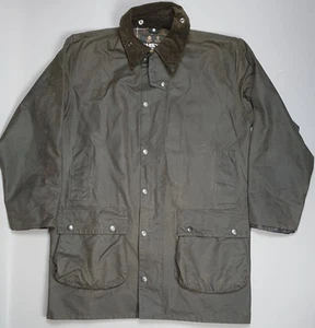 Barbour Classic Northumbria Wax Jacket Medium Olive Green Rain Coat C40 - Picture 1 of 9