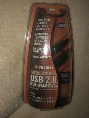 6.ft Long USB 2.0 Printer Scanner Cable Lot for Canon Sony Epson HP Dell Brother - Image 1 of 4