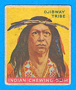 1933 R73 Goudey Indian Gum Card #7 - WARRIOR of the OJIBWAY TRIBE - Series 96 - Picture 1 of 4