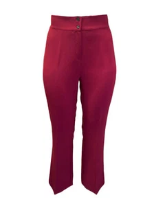 Marina Rinaldi Women's Red Riccioli Straight Leg Pants NWT - Picture 1 of 3