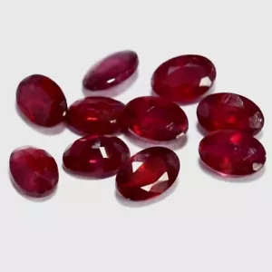 Wholesale Lot 7x5mm Oval Facet Natural Mozambique Ruby Loose Calibrated Gemstone - Picture 1 of 8