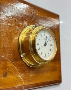 Raro orologio da parete Barigo vintage ottone marittimo nave rotonda - Germania - Bild 1 von 14