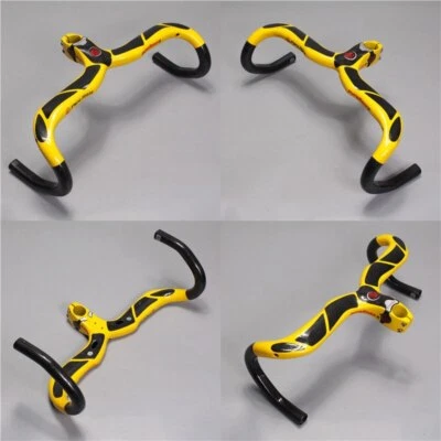 Manillar de bicicleta de carretera ligero de fibra de carbono cuerpo de elevación bicicleta barra de caída Foto 1 de 4