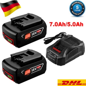 Batería de litio 18V para Bosch GBA 7,0Ah BAT609 BAT618 GSR GSB / Cargador - Imagen 1 de 16
