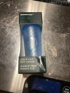 Starbucks cold cup BLUE Jeweled Keychain - Picture 1 of 2