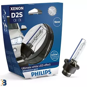 Philips D2S White Vision Gen2 85V 35W 5000K Xenon Lamp 85122whv2s1 1 Piece - Picture 1 of 1