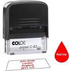 Colop Personalised Custom Bespoke Name and Address Logo Self Inking Rubber Stamp