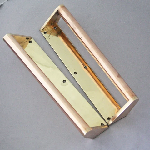 20s/30s Art Deco Rose Brass Pull Handles Cover