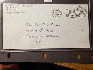 APO 412 CAMP CHAFFEE, FORT SMITH, ARK 1944 WWII Army Cover 18 ARMORED Inf Bn - Picture 1 of 2