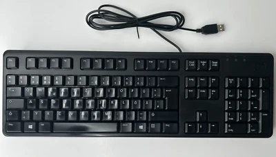 Dell USB Keyboard Tastatur KB212-B, QWERTZ, schwarz, gereinigt, geprüft - Bild 1 von 2