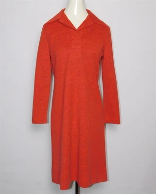 Винтажное женское алое красное платье-туника DAVID CRYSTAL Fred Schubach размер 10 - Изображение 1 из 4