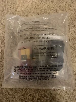 Transformers 2015 Botcon Diaclone Explorers Burn Out y Life-Ticket sellado nuevo Foto 1 de 2