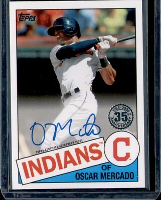 2020 Topps Update 1985 Topps Baseball Auto Oscar Mercado #85A-OM Auto - Image 1 of 2
