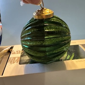 Neu 3 mit Etikett Dillard's Trimsetter Weihnachtskugel Ornamente 3 grün, 3 1/2" - Bild 1 von 8