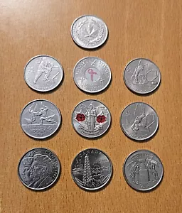LOTE DE 10 MONEDAS CONMEMORATIVAS INUSUALES DE 25 CENTAVOS - MONEDA CIRCULADA CANADÁ #3 - Imagen 1 de 12