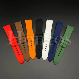 18 19 20 21 22 24 MM Silicone Rubber Watch Band Quick Release Replacement Strap - Picture 1 of 30