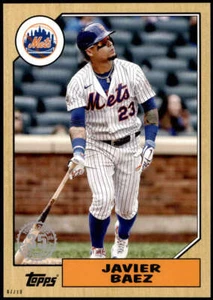 Javier Baez 2022 Topps 5x7 1987 Topps 35th Anniversary Gold #T87-37 /10 Mets - Picture 1 of 2