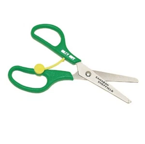 Children's Left Handed Spring Clip Easy Cut Trainer Craft Scissors Steel Blade - Picture 1 of 2