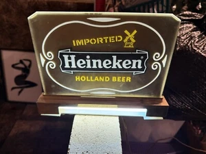 VINTAGE HEINEKEN IMPORTED BEER LIGHT SIGN BAR - Picture 1 of 8