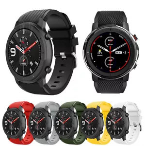 22mm Silicone Sport Strap Wrist band For Huami Amazfit GTR 47mm 2 3 Stratos Pace - Picture 1 of 29