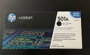 HP Genuine 501A Q6470A 6000-Page Laser Toner Cartridge Black, NEW FACTORY SEALED - Bild 1 von 3