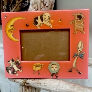 Dolce Mia Handmade Decoupage Glossy Picture Frame Hey Diddle Diddle Fairy Tale - Picture 1 of 5