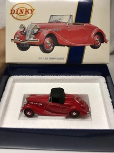 Dinky DY-S 17 1939 Triumph Dolomite Special Edition 1:43 1990 Red Made in China - Picture 1 of 9