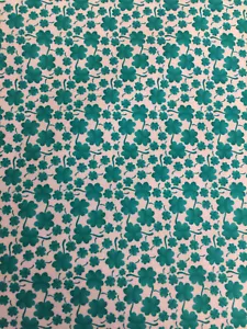 ST PATRICK'S DAY LUCKY GNOMES MINI GREEN CLOVERS ON WHITE BY BENARTEX Fabric HY - Picture 1 of 4