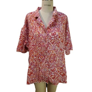 Covington Lightweight Colorful Pleated Blouse Size XL - Picture 1 of 6