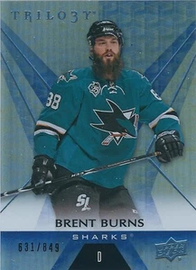 2016-17 Upper Deck Trilogy Rainbow Blue #48 Brent Burns 631/849 - Picture 1 of 1