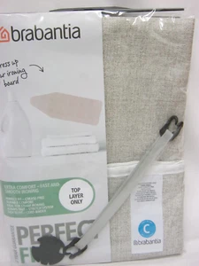 Brabantia Cotton Ironing Board Cover C 124cm x 45cm Grey/Beige Denim Top Layer - Picture 1 of 2