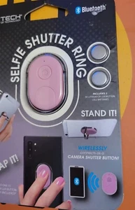 Bluetooth Wireless Phone Selfie Shutter Controller Finger Ring Holder / Stand - Picture 1 of 2