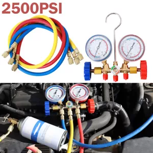 A/C 2500PSI Air Conditioning Manifold Gauge Set HVAC Service Diagnostic Charging - Picture 1 of 14