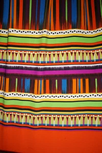 ITY Knit Fabric Stripe Print Ethnic Design Bold Chevron By the Yard Bfab - Picture 1 of 3