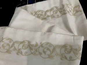 $ 1040 Dea Italy Neu mit Etikett Queen Bettbezug Ramages Stickerei elfenbein/beige 100 % Baumwolle - Bild 1 von 9