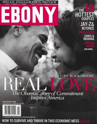 Ebony Magazine Barack and Michele Obama 10 Hottest Couples Economy Health 2009 Foto 1 de 4