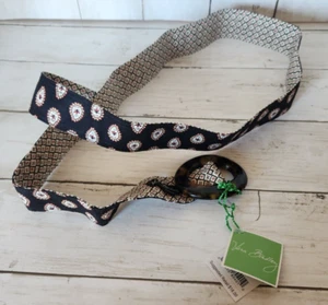 Vera Bradley Capri Classic Black Paisley Print Reversible Belt NWT - Picture 1 of 5