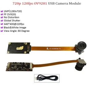 Módulo de cámara USB 1MP OV9281 obturador global 720P 120fps 80 grados sin distorsión - Imagen 1 de 10