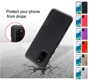 For Samsung Galaxy S20 Plus - Armor Rugged Grip Cover Case w/Aluminum Button - Picture 1 of 43