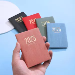 2025 A7 Pocket Planner PU Cover Daily Weekly Schedule Notebook Calendar Journal - Picture 1 of 20