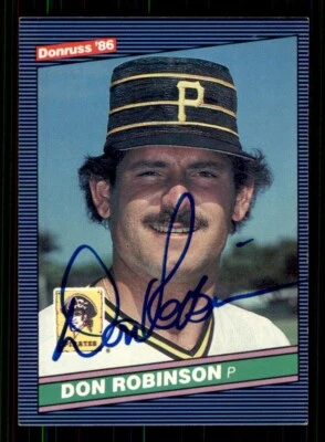 1986 Donruss Baseball #357 Don Robinson Signed Autograph (no COA) - Image 1 of 2
