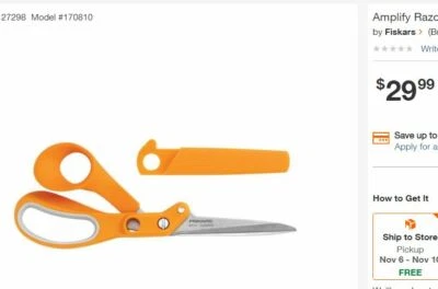 Tijeras de tela Fiskars 8" Amplify Razoredge TOTALMENTE NUEVAS Foto 1 de 4