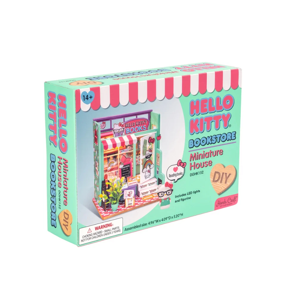 DIY Miniature House Kit Hello Kitty® Bookstore — 第 1/1 张图片
