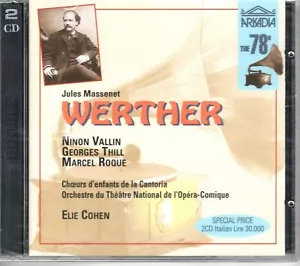MASSENET - WERTHER - THILL - VALLIN - FERALDY - COHEN - 1931 - Foto 1 di 2