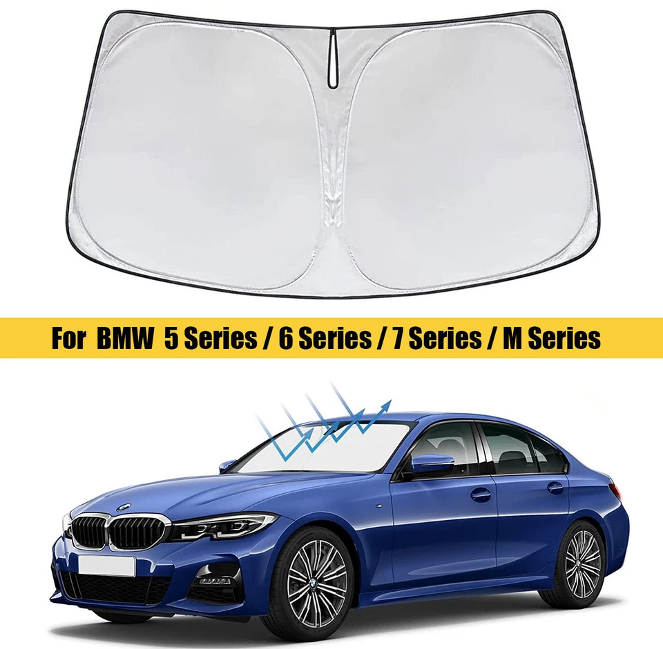 Personalizado Para BMW Serie 5/6/7 Parasol Coche Parabrisas Ventana Delantera Cubierta Visera Foto 1 de 4
