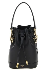 FENDI Mon Tresor Mini Black Leather Bucket Bag New & Authentic - Picture 1 of 4