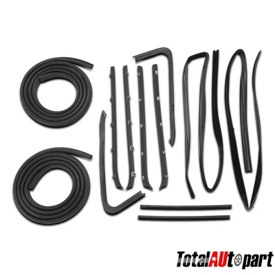 12Pcs Door Weatherstrip Rubber Seal Kit for Chevrolet C10 C20 Pickup Front Side - Image 1 of 4