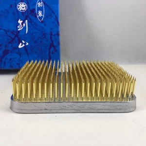 Japanese Ikebana Kenzan Rectangular Needle Pin Frog 4.125" x 3.25" Made in Japan - Picture 1 of 5